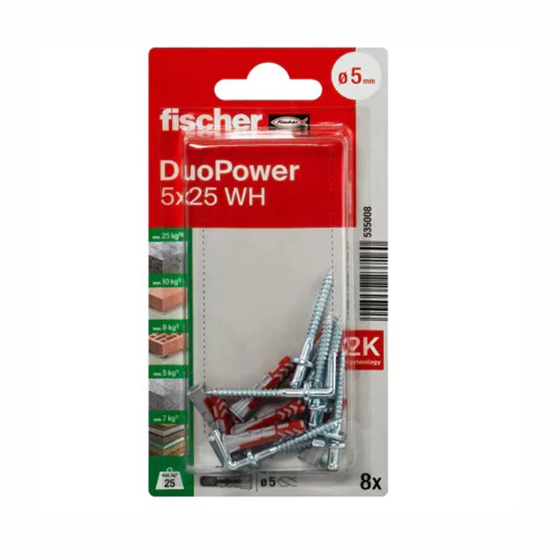 fischer DuoPower 8 x 40 WH with angle hook