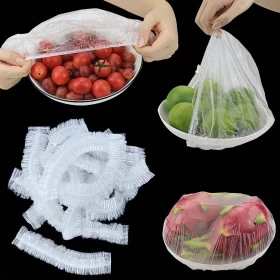اغطية بلاستيكية لتخزين طعام - 100قطعه