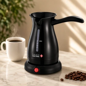 ماكينة صنع الشاي والقهوة التركية من جلف دالا، سعة 300 مل، لون أسود، موديل GA-C96838