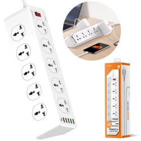 Universal Extension Socket - Ten Outlet Sockets - Two meter