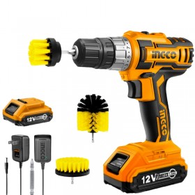 Lithium-Ion Cordless Drill + Brushes Set