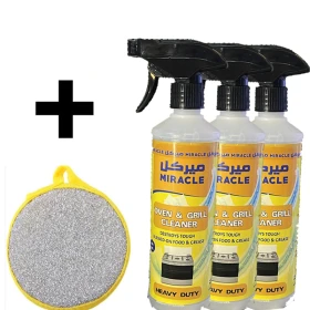 3 pieces of Miracle oven and stove cleaner + sponge