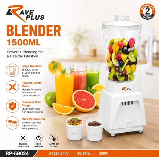 1500ML Blender with Dual Grinder Cups