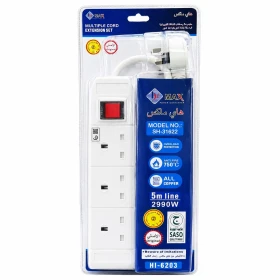 Fire Resistant 5 Meter Power Cord Extension With Overload Safety 2990W 50/60Hz