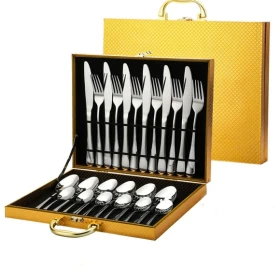 Box of spoons, knives and forks