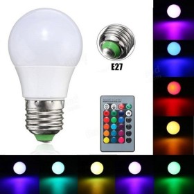 Led Colorful Light Bulb With Remote