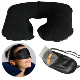 Neck Pillow - Eye mask - Ear Plugs set