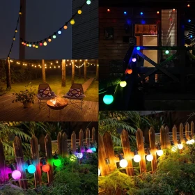 White solar light string