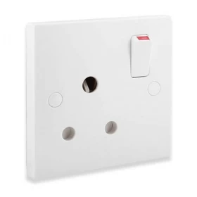 Switched Round Pin Socket 15A