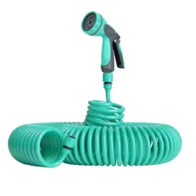 7.5m Plastic Garden Spring Hose 10 Inch Diameter Spiral Home Use