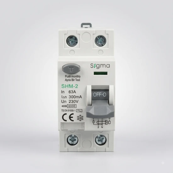 قاطع سيجما 63 أمبير (Sigma RCCB 2P 63A - 300mA)