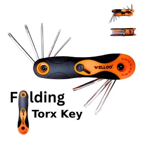 مجموعة مفاتيح توركس قابلة للطي 8 قطع