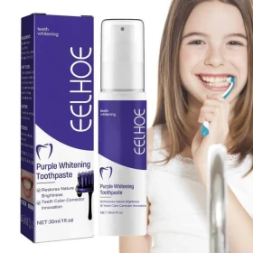 Safe teeth whitening toothpaste color corrector purple