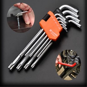 Professional Medium Torx Key Wrench 9Psc Harden
