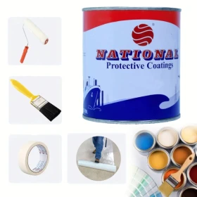 Door paint set - National oil based paint  1 kg Coating - بينت سبري