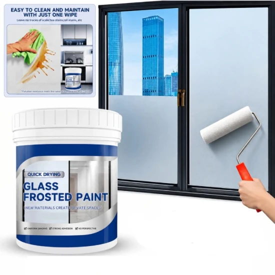 Glass Frosted Paint – Privacy Coating for Windows & Glass Doors, Translucent Matte Finish for Home & Office Use