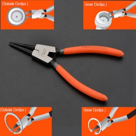 Professional circlip pliers external straight jaw Harden