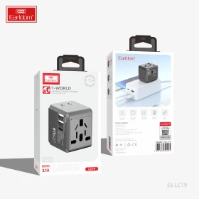 Earldom USB Universal Travel Adapter With Type C to USB 3.1 Adapter