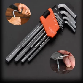 Professional Medium Hex Key Wrench 9Psc Harden