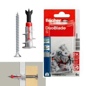 فيشر دوبليد إس كيه إن في قابس مع برغي غائر مضاد، 6 قطع