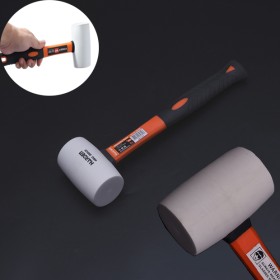 White Rubber Mallet with Firbregalss Handle 500gram Harden