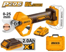 مقص تقليم أغصان الاشجار لاسلكي INGCO 20V مع بطارية وشاحن – CSSLI202581