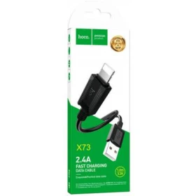 Hoco Charging X73 Data Sync Cable - USB/Lightning/1 Meter/Black