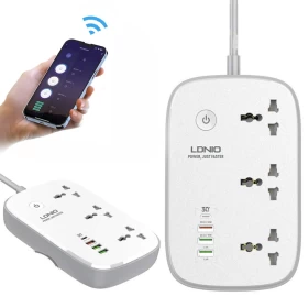 Wi Fi Smart Extension Sockets - Three Socket Three USB One Type-C