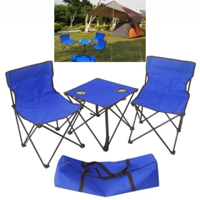Foldable Camping 2 Chairs And A Table