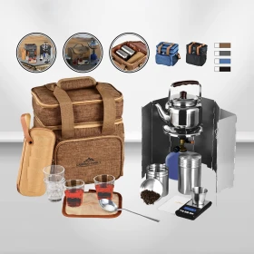Luxury Camping Tea Set for Trips and Outdoor Adventures