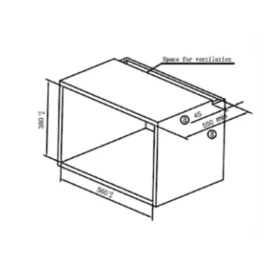 Microwave 34 liters - Built-in