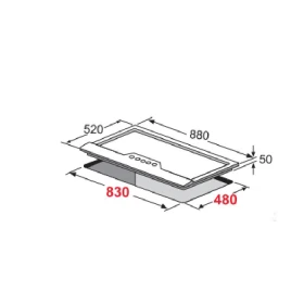 Gas Hob 90 cm - built-in