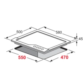 Gas Hob 60 cm - built in