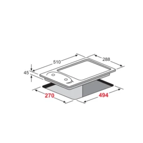 2 Electric Hot Plates 30 cm - Built in