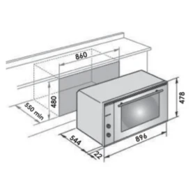 Gas oven 90 cm - Built in