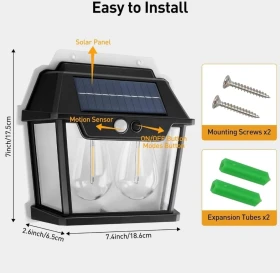 Outdoor solar wall lamp