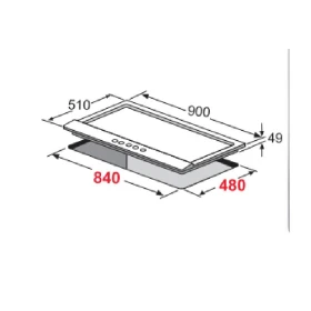 Gas Cooker 90 cm - Built in