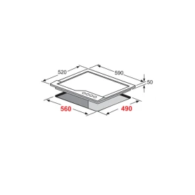 Gas cooker 60 cm - Built in