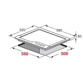 Gas Hob 60 cm - built in