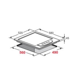 Gas Hob 60 cm - Built in