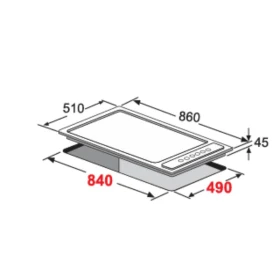 Gas Hob 90 cm - Built in
