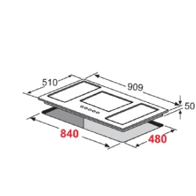 Gas Hob 90 cm - Built in