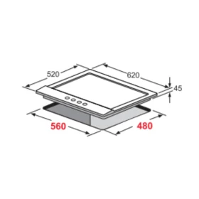 Gas Hob 60 cm - built in