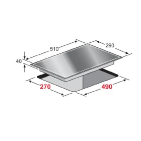 2 Vetroceramic 30 cm - Built in