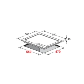 Gas Hob 60 cm - built in