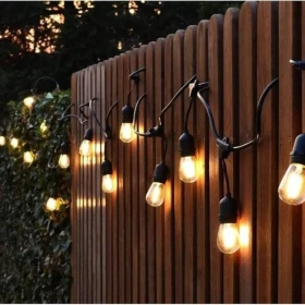 White solar light string